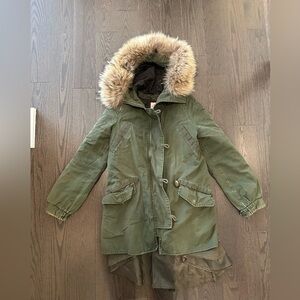Juicy Couture Army Green Parka XS